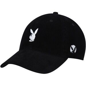 PLAYBOY Corduroy Dad Adjustable Black Hat from Lids